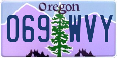 OR license plate 069WVY