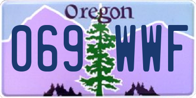 OR license plate 069WWF