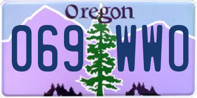 OR license plate 069WWO