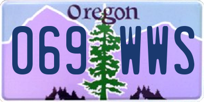 OR license plate 069WWS