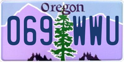 OR license plate 069WWU