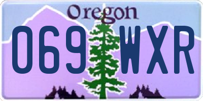 OR license plate 069WXR