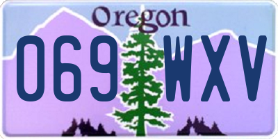 OR license plate 069WXV