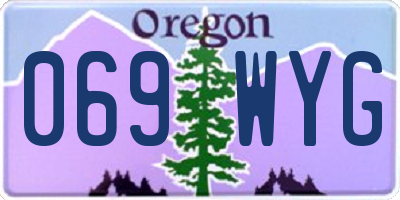OR license plate 069WYG