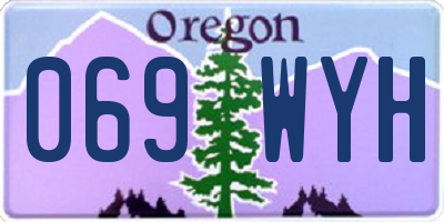 OR license plate 069WYH