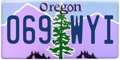 OR license plate 069WYI