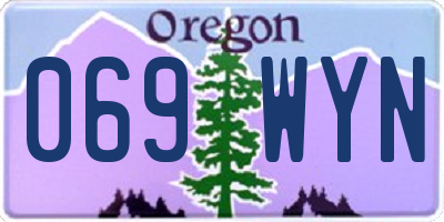 OR license plate 069WYN