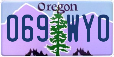 OR license plate 069WYO