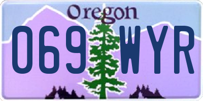 OR license plate 069WYR