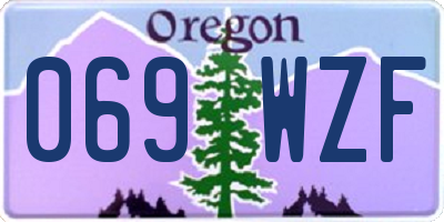 OR license plate 069WZF