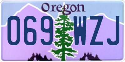 OR license plate 069WZJ