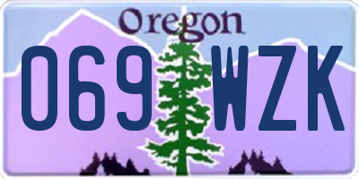 OR license plate 069WZK