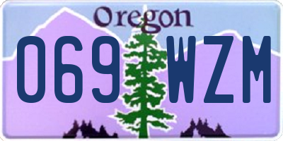 OR license plate 069WZM