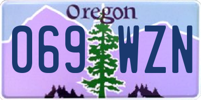 OR license plate 069WZN
