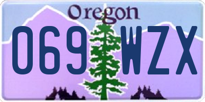 OR license plate 069WZX