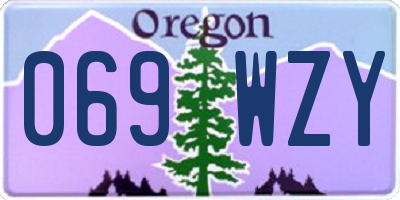 OR license plate 069WZY