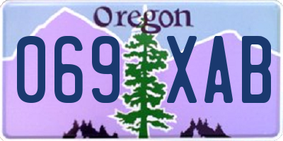 OR license plate 069XAB