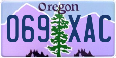 OR license plate 069XAC