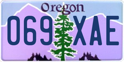OR license plate 069XAE