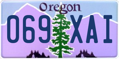 OR license plate 069XAI