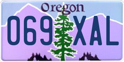 OR license plate 069XAL