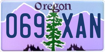 OR license plate 069XAN