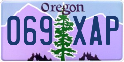 OR license plate 069XAP