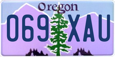OR license plate 069XAU