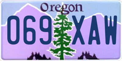 OR license plate 069XAW