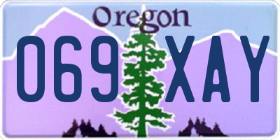 OR license plate 069XAY