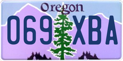 OR license plate 069XBA