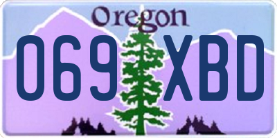 OR license plate 069XBD