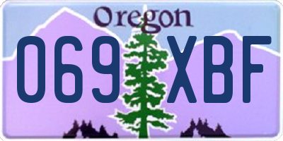 OR license plate 069XBF