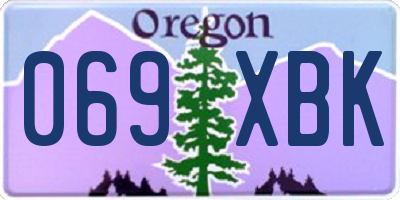 OR license plate 069XBK