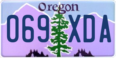 OR license plate 069XDA