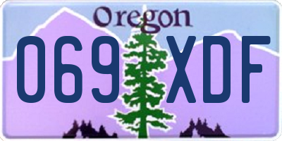 OR license plate 069XDF