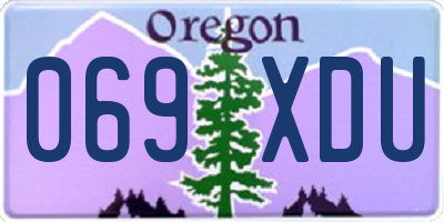 OR license plate 069XDU