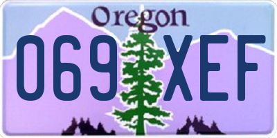 OR license plate 069XEF