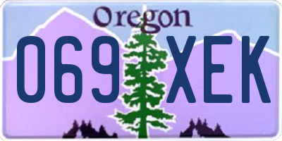 OR license plate 069XEK