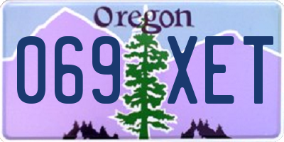 OR license plate 069XET