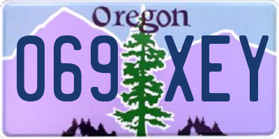 OR license plate 069XEY