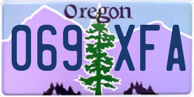 OR license plate 069XFA