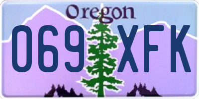 OR license plate 069XFK