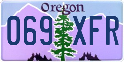 OR license plate 069XFR