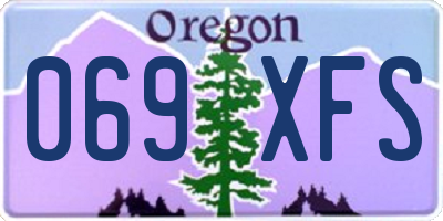 OR license plate 069XFS