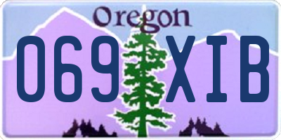 OR license plate 069XIB