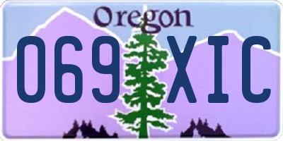 OR license plate 069XIC
