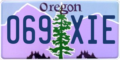 OR license plate 069XIE
