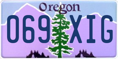 OR license plate 069XIG