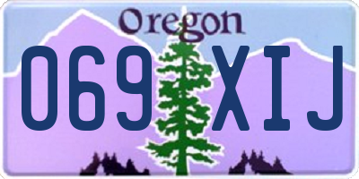 OR license plate 069XIJ